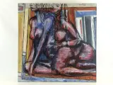 Erotisch portret van twee knielende dames acryl op canvas gesigneerd HUB – kavel bij De Kringwinkel, Antwerpen