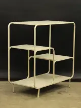 Metalen bijzettafel - etagère met verspringende niveaus - crèmekleurig – foto 3 – kavel bij De Kringwinkel, Antwerpen