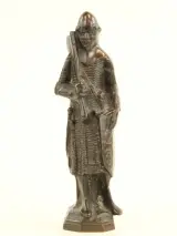 Bronzen beeld in de stijl van de Belfort torenwachters – kavel bij De Kringwinkel, Antwerpen