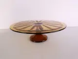 Vintage Amberkleurig Art Deco Taartplateau – kavel bij De Kringwinkel, Heverlee