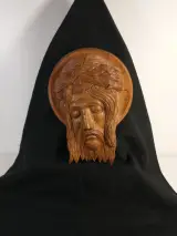 Houten wanddecoratie Jezus met doornenkroon – kavel bij De Kringwinkel, Turnhout