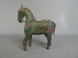 Houten paard - Indiaans / Oosters Design – kavel bij De Kringwinkel, Diest