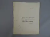 Gedicht van Toon Hermans op handgeschept papier – kavel bij De Kringwinkel, Diest