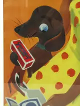 Gevaert Film reclameposter van vrouw met hond – foto 5 – kavel bij De Kringwinkel, Antwerpen