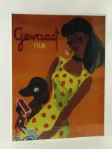 Gevaert Film reclameposter van vrouw met hond – foto 6 – kavel bij De Kringwinkel, Antwerpen