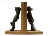Artisanaal Bronzen Boekenhouders | Jongen & Meisje – foto 3 – kavel bij De Kringwinkel, Dilsen