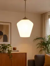 Prachtige en iconische vintage design hanglamp vermoedelijk Philips uit de jaren '60 – kavel bij De Kringwinkel, Dilsen