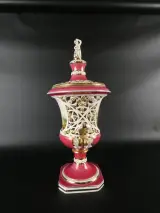 Vintage H. Sanders Italy dekselvaas in Capodimonte-stijl – foto 6 – kavel bij De Kringwinkel, Heverlee