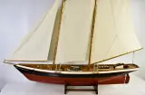 Groot houten scheepsmodel van klassieke zeilschoener, 120 cm – foto 2 – kavel bij De Kringwinkel, Turnhout