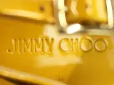 Jimmy Choo – okergele lakleren sleehakken met kurk – foto 5 – kavel bij De Kringwinkel, Antwerpen
