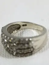 925 Zilveren Ring met Steentjes – foto 6 – kavel bij De Kringwinkel, Dilsen