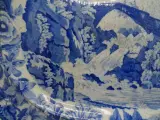 Oud blauw-wit serveerschaal met landschap – foto 2 – kavel bij De Kringwinkel, Oostende