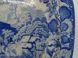 Oud blauw-wit serveerschaal met landschap – foto 4 – kavel bij De Kringwinkel, Oostende