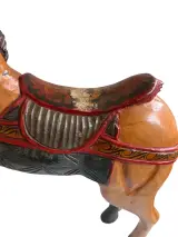 Antiek houten carrouselpaard – foto 2 – kavel bij De Kringwinkel, Gent