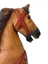 Antiek houten carrouselpaard – foto 7 – kavel bij De Kringwinkel, Gent