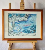 Lithografie Javier de Juan – foto 2 – kavel bij De Kringwinkel, Lochristi