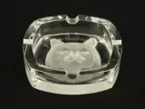 Kattenmotief asbak - Cristal d’Arques Stijl – kavel bij De Kringwinkel, Antwerpen