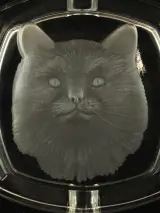 Kattenmotief asbak - Cristal d’Arques Stijl – foto 6 – kavel bij De Kringwinkel, Antwerpen