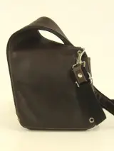 Jean-Louis Fourès - donkerbruine lederen crossbody / holstertas – foto 2 – kavel bij De Kringwinkel, Antwerpen