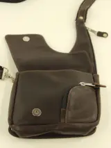 Jean-Louis Fourès - donkerbruine lederen crossbody / holstertas – foto 7 – kavel bij De Kringwinkel, Antwerpen