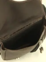 Jean-Louis Fourès - donkerbruine lederen crossbody / holstertas – foto 8 – kavel bij De Kringwinkel, Antwerpen