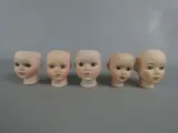 Set van 5 porseleinen poppenhoofden – kavel bij De Kringwinkel, Diest