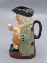 Vintage Royal Doulton Toby Jug "Happy John" – Handgeschilderd Engels Aardewerk – Gesigneerd – foto 2 – kavel bij De Kringwinkel, Waardamme