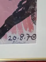 Grote Ingelijste Kunstdruk naar Pablo Picasso – "20.8.70" (Avignon Periode) – Luxe Houten Wissellijst – foto 2 – kavel bij De Kringwinkel, Waardamme