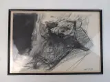 Expressieve houtskooltekening van Knut Kersse – kavel bij De Kringwinkel, Waardamme