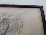 Expressieve houtskooltekening van Knut Kersse – foto 2 – kavel bij De Kringwinkel, Waardamme