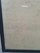 Uniek en historisch: Originele Satirische Prent "Bijeenkomst van 27-10-49" – Gekaderde Spotprent! – foto 5 – kavel bij De Kringwinkel, Waardamme