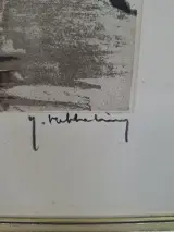 Handgesigneerde Kleurenets "Brugse Reien met Bonifaciusbrug" – J. Hubbeling – Genummerde Oplage – foto 2 – kavel bij De Kringwinkel, Waardamme