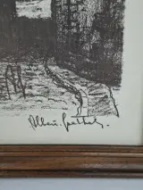 Sfeervol Brugs Stadsgezicht: "Gentpoort te Brugge" – Grafische Prent naar Albert Geudens (1869–1949) – foto 3 – kavel bij De Kringwinkel, Waardamme