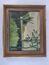 Impressionistisch landschapsschilderij – kavel bij De Kringwinkel, Waardamme