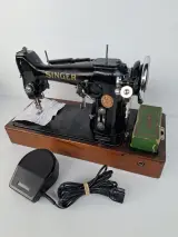 Vintage Singer 15K Naaimachine (Schotland, 1947/1948) – Elektrische Uitvoering – kavel bij De Kringwinkel, Waardamme