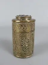 Antiek Koperen Krekeldoosje met Cloisonné-Emaillering – kavel bij De Kringwinkel, Diest