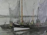 Sfeervol Maritiem Havengezicht – M. Vergucht (Olieverf op Doek) – foto 3 – kavel bij De Kringwinkel, Heverlee