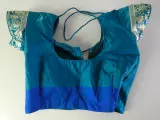 Traditionele turquoiseblauwe sari-set – foto 6 – kavel bij De Kringwinkel, Heverlee