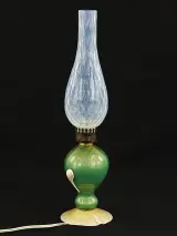 Murano Glazen Sfeerlamp met Opaline Kap – Italië – foto 6 – kavel bij De Kringwinkel, Antwerpen