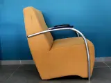 Vintage designfauteuil met verchroomd buisframe – foto 3 – kavel bij De Kringwinkel, Dilsen