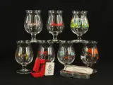 Set van 7 Duvel Art en special edition bierglazen met accessoires – kavel bij De Kringwinkel, Antwerpen