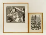 M.C. Escher reproductie prints Reptielen/Drie werelden – kavel bij De Kringwinkel, Antwerpen