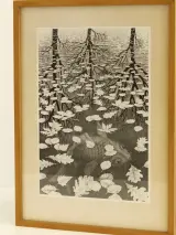 M.C. Escher reproductie prints Reptielen/Drie werelden – foto 8 – kavel bij De Kringwinkel, Antwerpen
