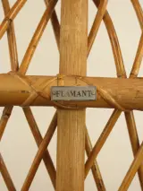 Flamant - monumentale rotan statement chair met hoge gewelfde rug – foto 9 – kavel bij De Kringwinkel, Antwerpen
