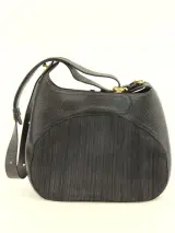 Vintage Delvaux ‘Chardonnay Bigaré’ - donkerblauw leder & toile de cuir - crossbody – foto 3 – kavel bij De Kringwinkel, Antwerpen