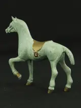 Set van 2 metalen paardenbeeldjes (Paard & Veulen) – Chinese stijl – foto 6 – kavel bij De Kringwinkel, Antwerpen