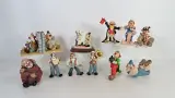 Set van 12 decoratieve clownfiguren van Cille Leonardo en Dame Hilda Von Ette – kavel bij De Kringwinkel, Turnhout