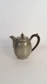 Vintage tinnen theeservies met dienblad – foto 7 – kavel bij De Kringwinkel, Turnhout
