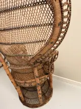 Rotan Pauwenstoel vintage – foto 3 – kavel bij De Kringwinkel, Dendermonde