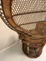 Rotan Pauwenstoel vintage – foto 4 – kavel bij De Kringwinkel, Dendermonde